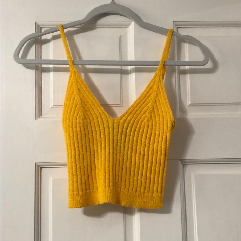Yellow crop top from forever 21